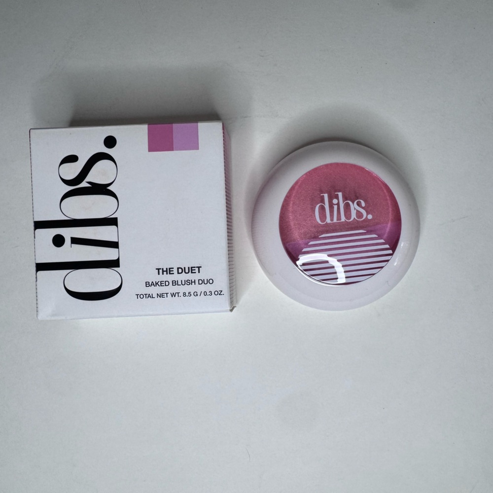 DIBS Beauty The DUET Baked Blush Duo Pink Shimmer 8.5g NIB